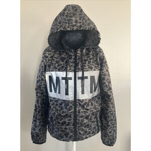 Married To The Mob Camo Jacket Hoodie Windbreaker Streetwear Oversized Small